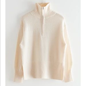 & Other Stories Oversized Half-Zip Sweater [M]